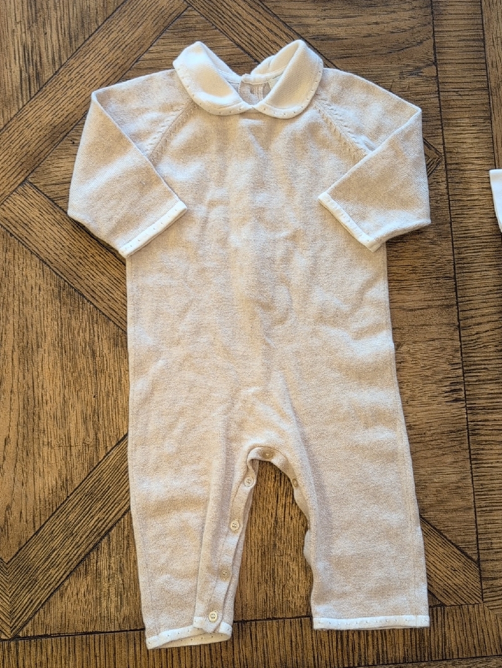 Angel Dear Cashmere Peter Pan Collar Footie